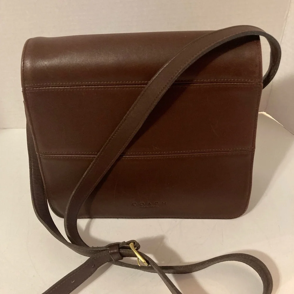 Coach Dark Brown Leather Tribeca Vintage Shoulder Bag - Picture 2 of 8